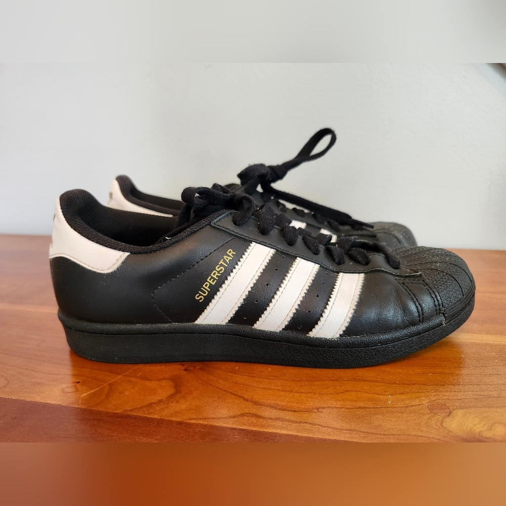 Adidas Superstar Black and White Sz 7.5